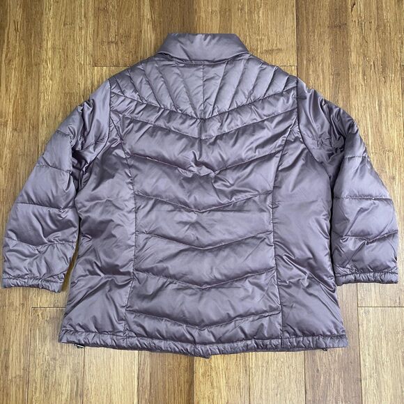 Eddie Bauer Goose Down Filled Puffer Jacket Purple Quilted Coat Size 2XL - Picture 2 of 9